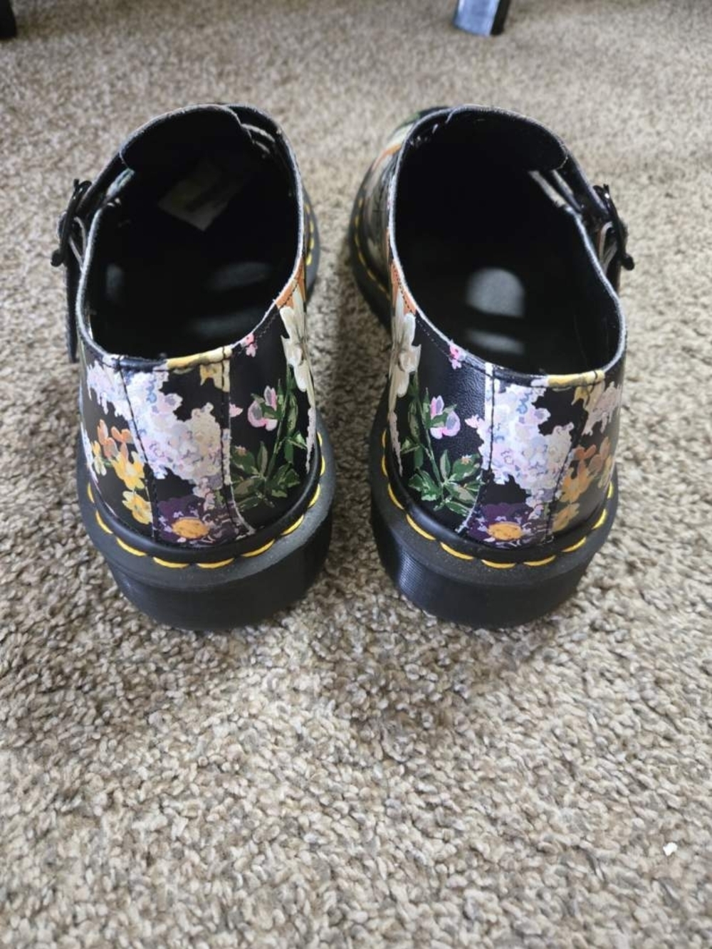 Dr. Martens Black Floral Mary Jane Loafers - Picture 4 of 6